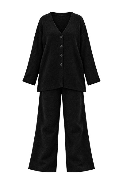 Trendyol Modest Μαύρο Φαρδύ Πλεκτό Σετ Εσώρουχων Χιτζάμπ - Τοπ και Παντελόνι ...