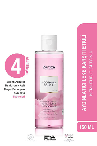 ZAROZA Pembe Tonik | Aydınlatıcı Arındırıcı Ve Nemlendirici Tonik (arbutin ) ...