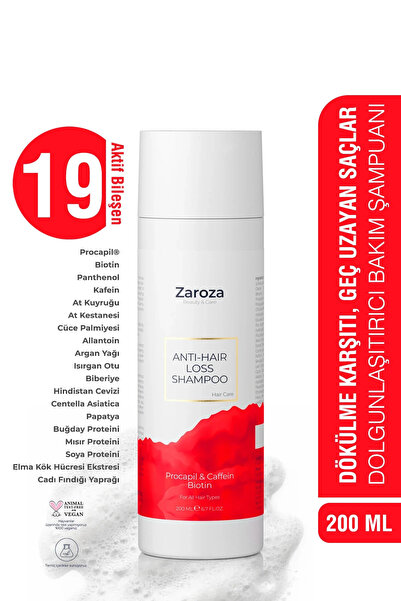 ZAROZA Anti-Hair Loss Fast Growth Strengthening Procapil Biotin Shampoo 200ml...