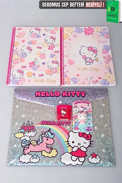 Hello Kitty "Dekomus Wet Wipes with Gift" Licensed Hello Kitty 8 Piece Statio...