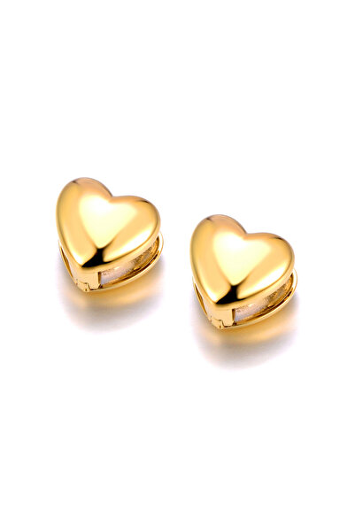 Choice E24008G Lokaer Stainless Steel Smooth Heart Hollow Hoop Earrings For W...