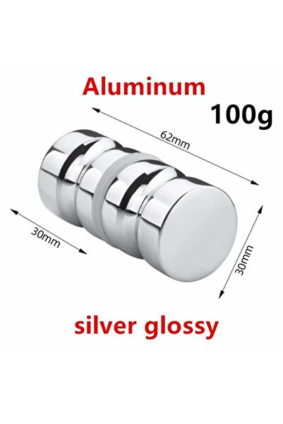 Choice7 aluminum Aluminum Alloy Door Handle 1.1' Dia Single Glass Door Knob B...