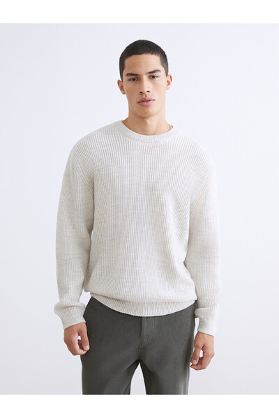 LC Waikiki Xside Beige Crew Neck Men's Knitwear Sweater