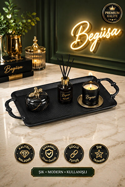 Evisimo Sile Metal Tray Black