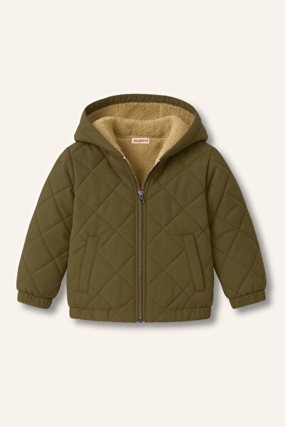 Zeyland Unisex Çocuk Kapüşonlu Mont - Yeşil