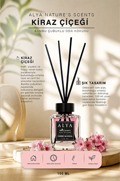 ALYA Nature's Scents Cherry Blossom (Kiraz Çiçeği) Bambu Çubuklu Oda Kokusu 1...