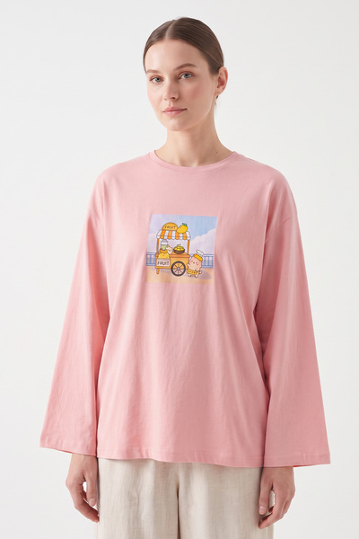 zenne Baskılı Tunik 13227 - PEMBE