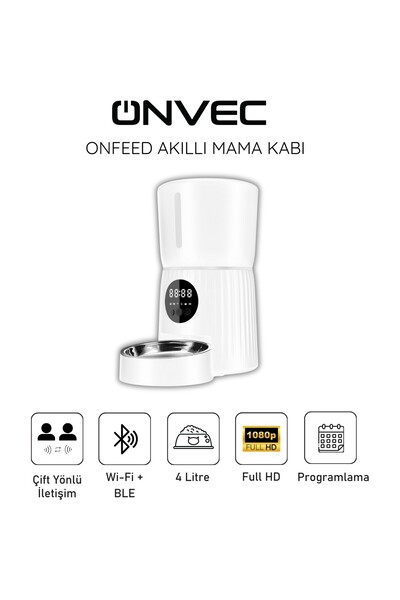 ONVEC Onfeed Beyaz Akıllı Mama Kabı
