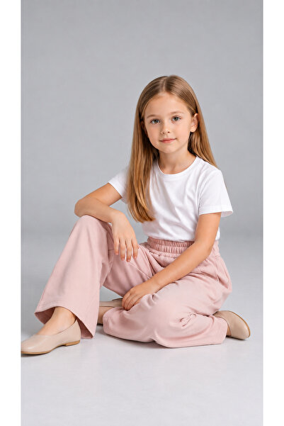 Joi Kids Kız Çocuk Geniş Paça (Wide-Leg) Eşofman Altı - Cepli ve Çakma (trok)...