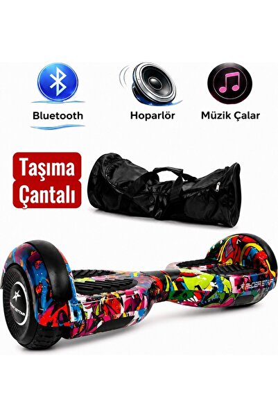 RYDER STAR Elektrikli Kaykay Hoverboard 6.5 Inch Bluetooth Hoparlörlü - Led I...