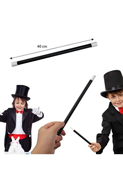 partidolu Plastik 40 Cm Sihirbaz Sopası Hokus Pokus Asası Halloween Gösteri
