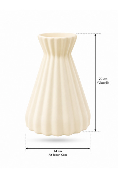 ŞURA MUTFAK Vază decorativă din ceramică crem