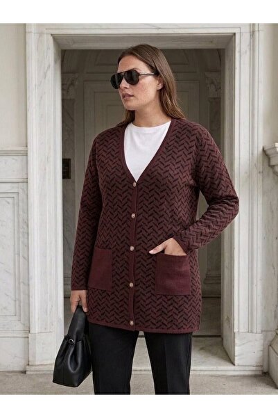 onno style women سترة كلاسيكية بأزرار من التريكو