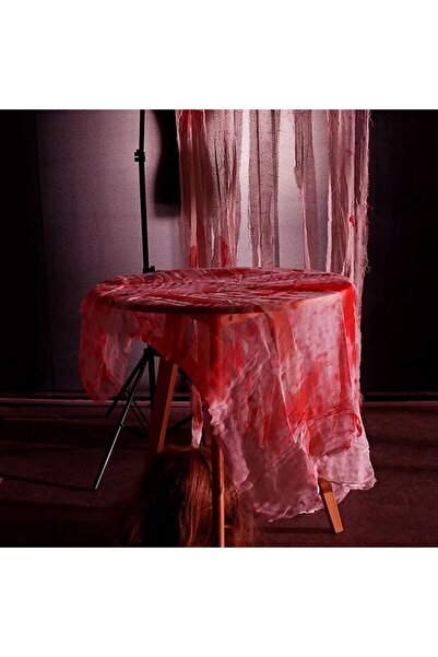 partidolu Halloween Cadılar Bayramı Masa Örtüsü veya Dekoru İçin Kanlı Sargı ...
