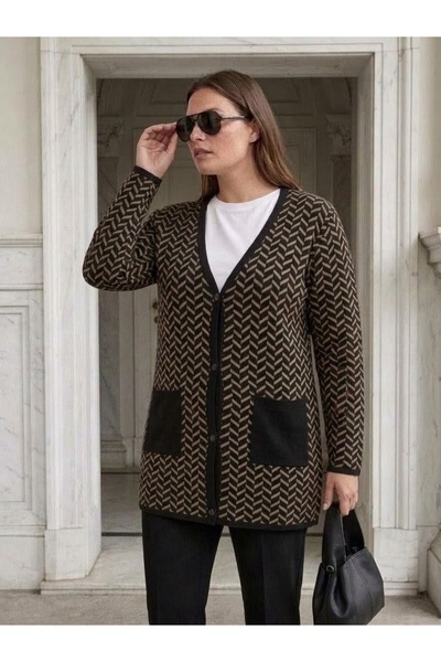 onno style women سترة كلاسيكية بأزرار من التريكو