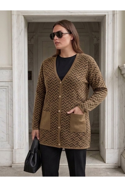onno style women سترة كلاسيكية بأزرار من التريكو
