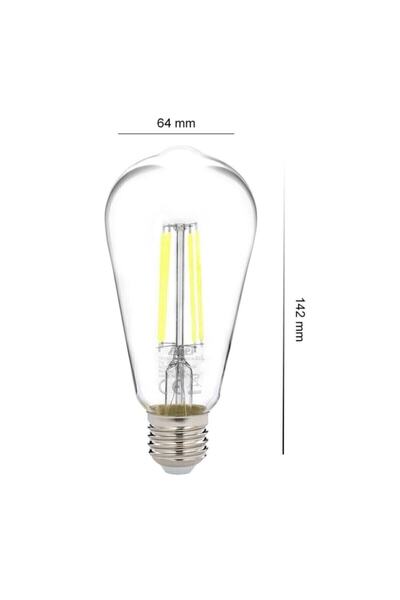 ORBUS St64 4.8w E27 Beyaz Işık Dekoratif Led Ampul 5'li Paket