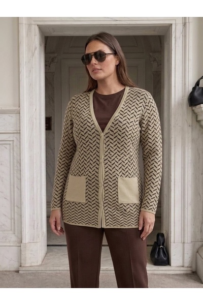 onno style women سترة كلاسيكية بأزرار من التريكو