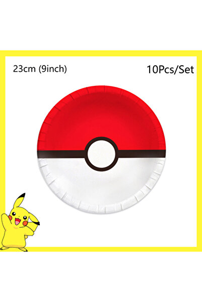 Choice6 9inch Plate 10Pcs Pokemon Birthday Party Decoration Pikachu Disposabl...