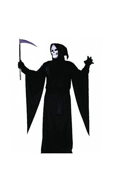 partidolu Yetişkin Çocuk Mini Boy Halloween Azrail Orağı Cadılar Bayramı Azra...