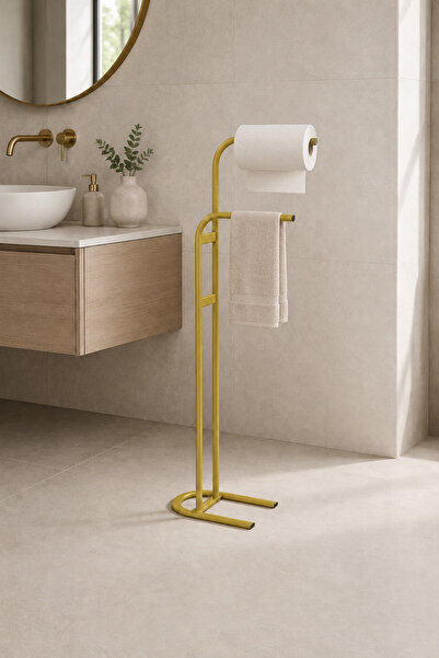 Metallica Concept Retro Gold Dik Havluluk Banyo Düzenleyici Konsept Havluluk