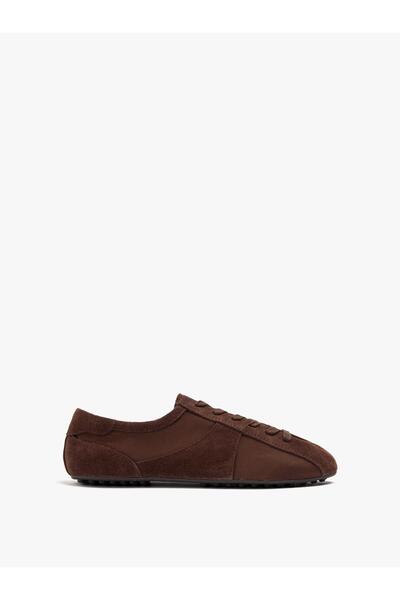 PARFOIS Kadın Deri Detaylı Retro Minimalist Sneaker