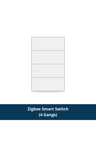 Choice مفتاح حائط 4 Gangs ZemiSmart Zigbee محايد مع زر ضغط يعمل مع Tuya و Ale...
