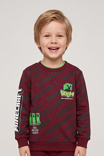 CRASSİ Erkek Çocuk Sweatshirt Minecraft Baskılı
