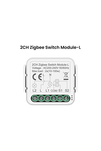 Choice1 وحدة تحكم ZigBee 2CH-L GIRIER Tuya ZigBee 3.0 لا تتطلب سلكًا محايدًا،...