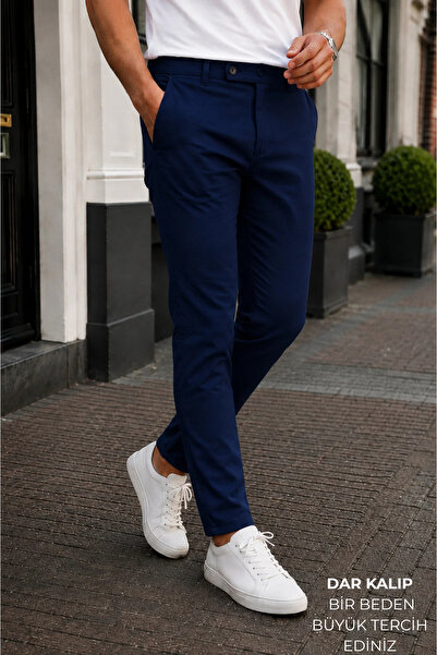 viyamen Pantaloni casual confortabili pentru bărbați, pentru birou