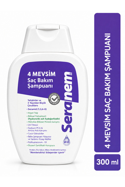 Seranem 4 Seasons Shampoo 300 ml |   Hair Shampoo That Provides Daily Care an...
