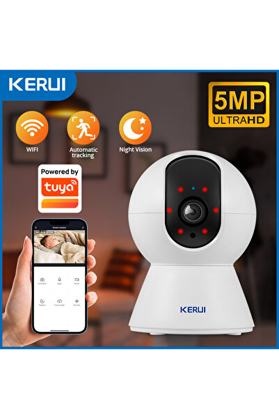 Choice كاميرا IP من KERUI بدقة 8 ميجابكسل مع قابس أوروبي، كاميرا IP لاسلكية ب...