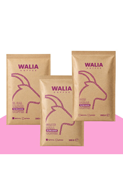WALIA COFFEE ETHIOPIA قهوة لاتينية أمريكية 3 عبوات - جواطيمالا، هاندوراس، هان...