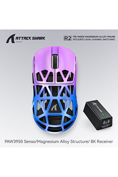 Choice R2 8K Purple Attack Shark R2 Gaming Wireless Mouse PAW3950 8K Magnesiu...