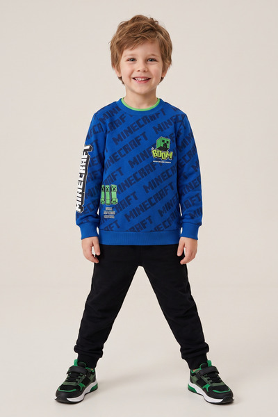 CRASSİ Erkek Çocuk Sweatshirt Minecraft Baskılı