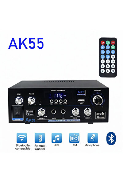 Choice EU Plug AK55 HiFi Digital Amplifier Channel 2.0 Bluetooth Surround Sou...