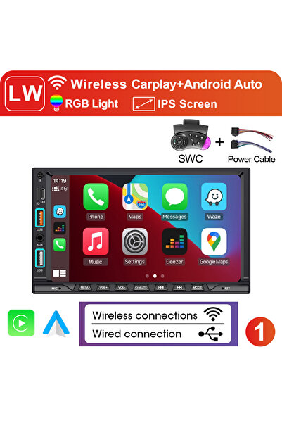 Choice3 Wireless-7060-0 XIMA Universal 2din 7inch IPS Touch Screen Carplay An...