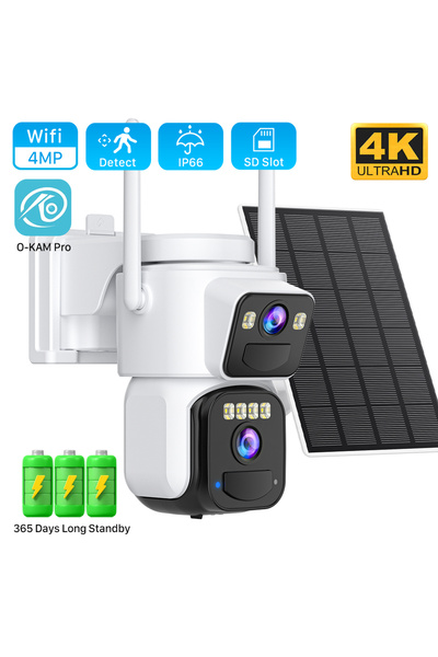 ANBIUX Camera NO SD Card 8MP Dual Lens Solar WIFI Security Cameras With Solar...