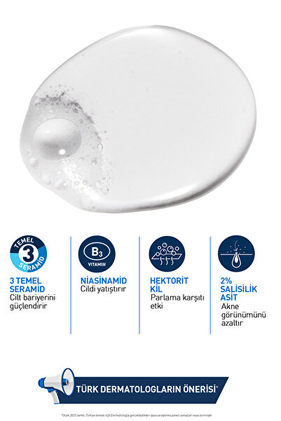 CeraVe Yağlı ve Akneye Eğilim Gösteren Ciltlere Özel Salisilik Asit İçerikli Yüz Temizleme Jeli 236 ml