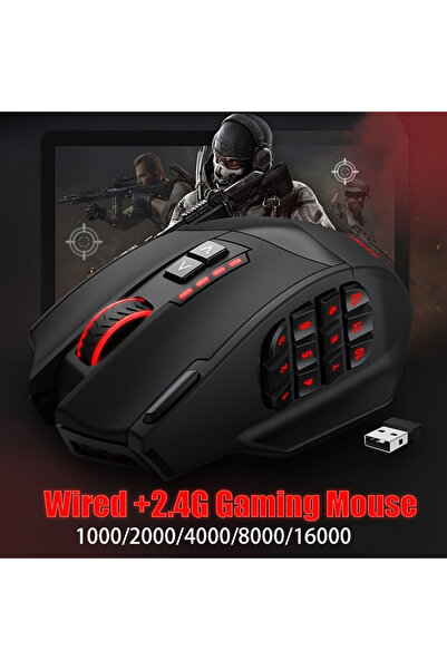 Choice Black E-YOOSO X-33 Dual Mode Gaming Mouse Support 2.4G Wireless & Wire...