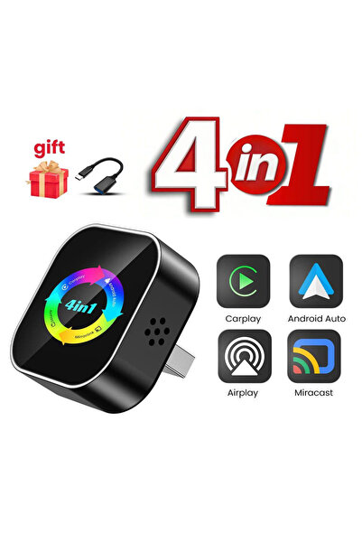 Choice black 4-in-1 Wireless CarPlay Android Auto Adapter Smart Box Car Play ...