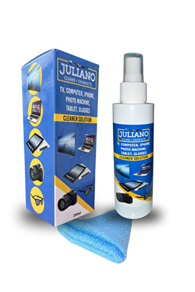 JULIANO Tv Ekran Temizleme Spreyi + Mikrofiber Temizleyici Bez Hediye (150 Ml)