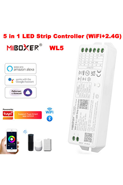 Choice WL5 Miboxer WL5 2.4G 5IN1 WiFi LED Controller APP/TUYA /Third Party Vo...