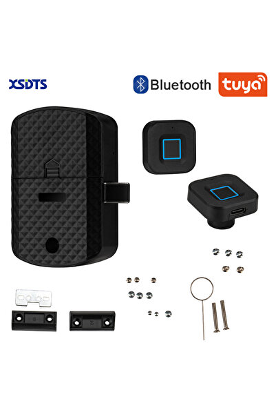 XSDTS A-ES802 Biometric Tuya App Fingerprint Lock Black Keyless Cabinet Smart...