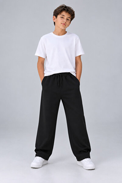 Joi Kids Erkek - Kız Çocuk Wide Leg (Geniş Paça) Rahat Kesim Eşofman Altı