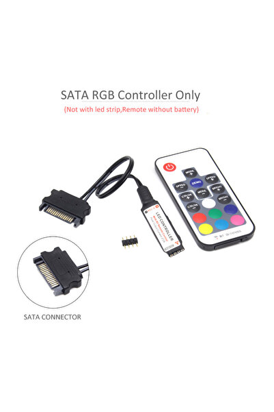 Choice SATA RGB Controller MJJC SATA RGB Led Controller 12V DC 5050 RF17 Keys...