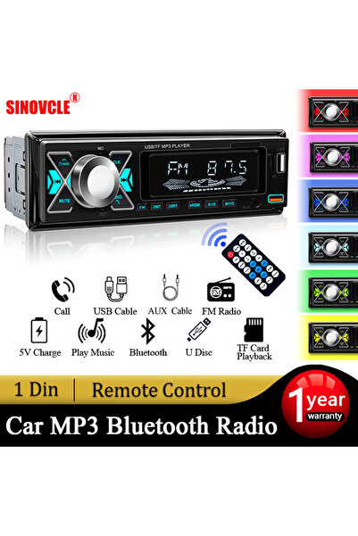 Choice1 راديو سيارة 1 DIN، مشغل صوت ستيريو MP3، بلوتوث، وسائط متعددة، ستيريو ...