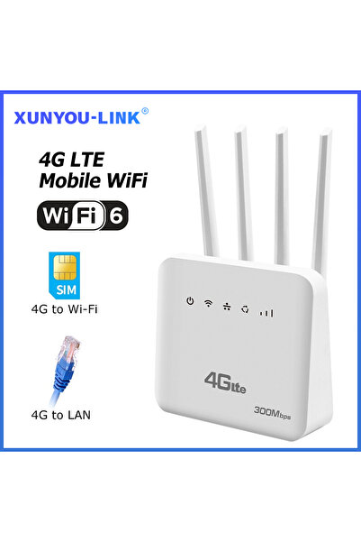Choice راوتر واي فاي 6 بتقنية 4G LTE مع فتحة لبطاقة SIM ونظام ASR بسرعة 300 م...