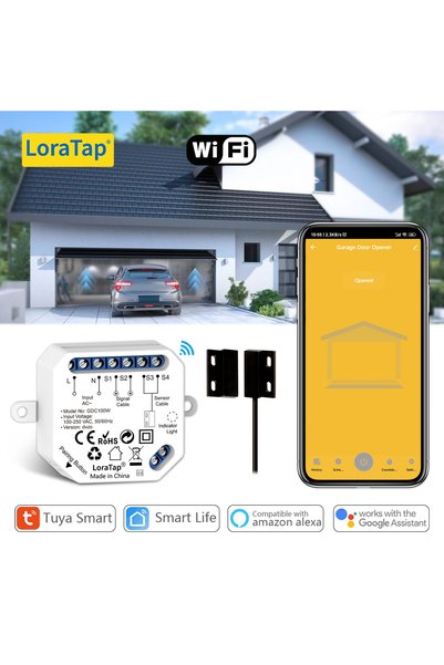 Choice EU Standard LoraTap Tuya Smart Life Garage Door Opener Controller Wire...