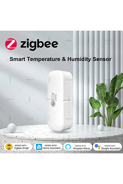 Choice جهاز استشعار درجة الحرارة والرطوبة Zigbee 3.0 مع التحكم الصوتي، مقياس ...
